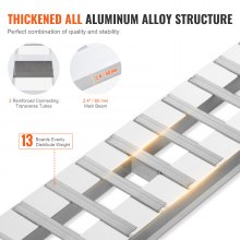 VEVOR auto-oprijplaat aluminium oprijplaten laadbrug 2721,6kg 183x38cm 2 stuks.