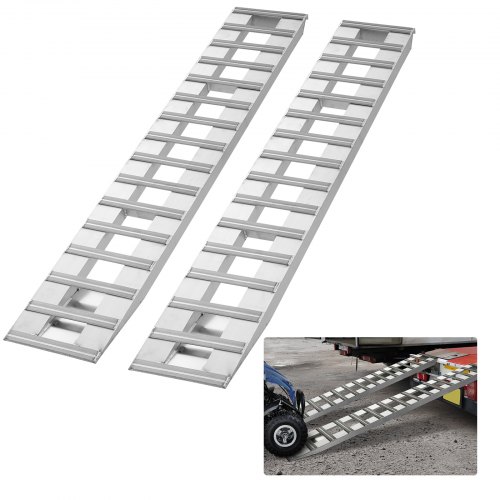 VEVOR laadbrug, auto-oprijplaat 2721,6 kg, brede laadrail, auto-oprijplaat 240 x 38 cm, 2 st. oprijplaten, voor motor, aanhanger, ATV, UTV, tuintractor, grasmaaier, crossmotor etc.