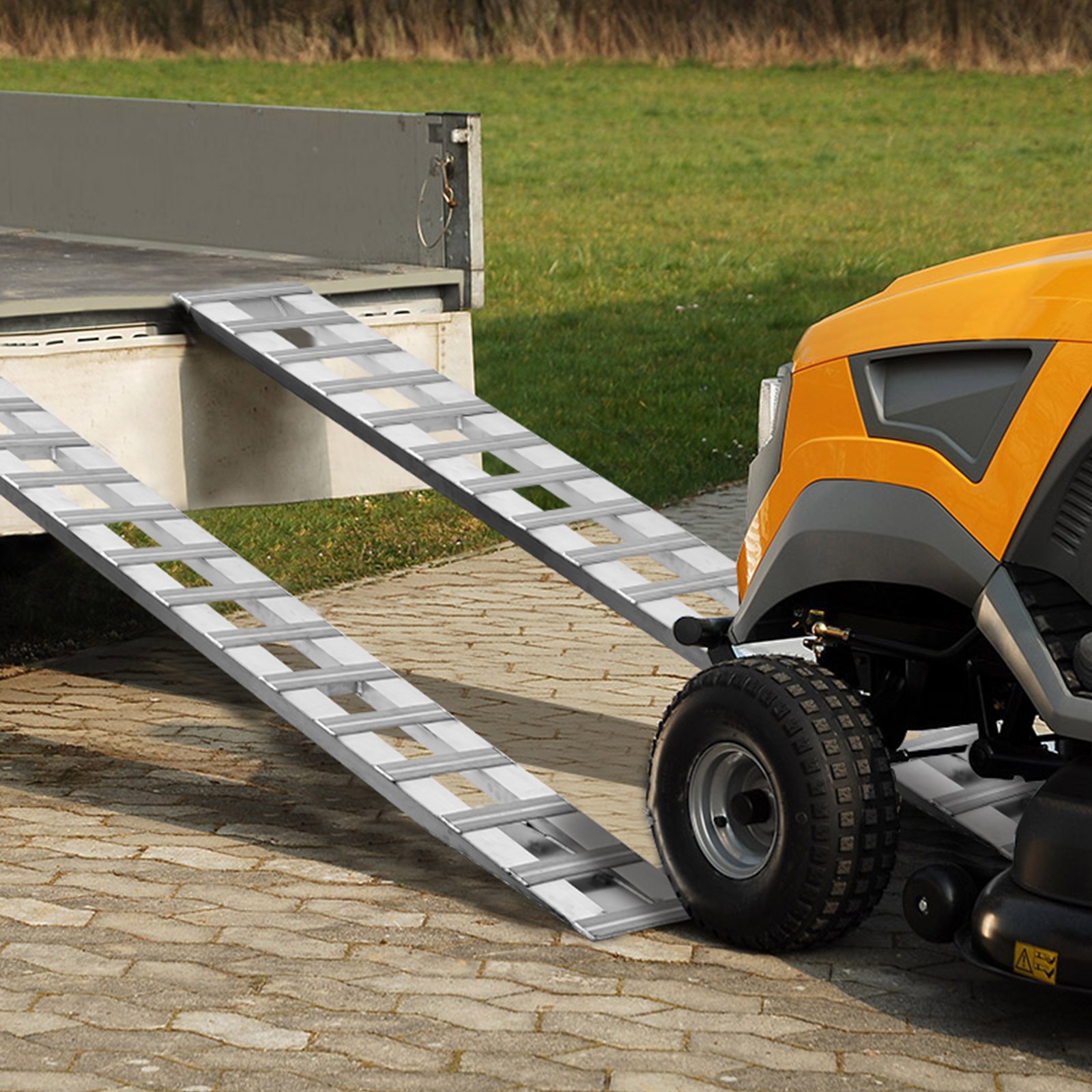 VEVOR laadbrug, auto-oprijplaat 2721,6 kg, brede laadrail, auto-oprijplaat 240 x 38 cm, 2 st. oprijplaten, voor motor, aanhanger, ATV, UTV, tuintractor, grasmaaier, crossmotor etc.