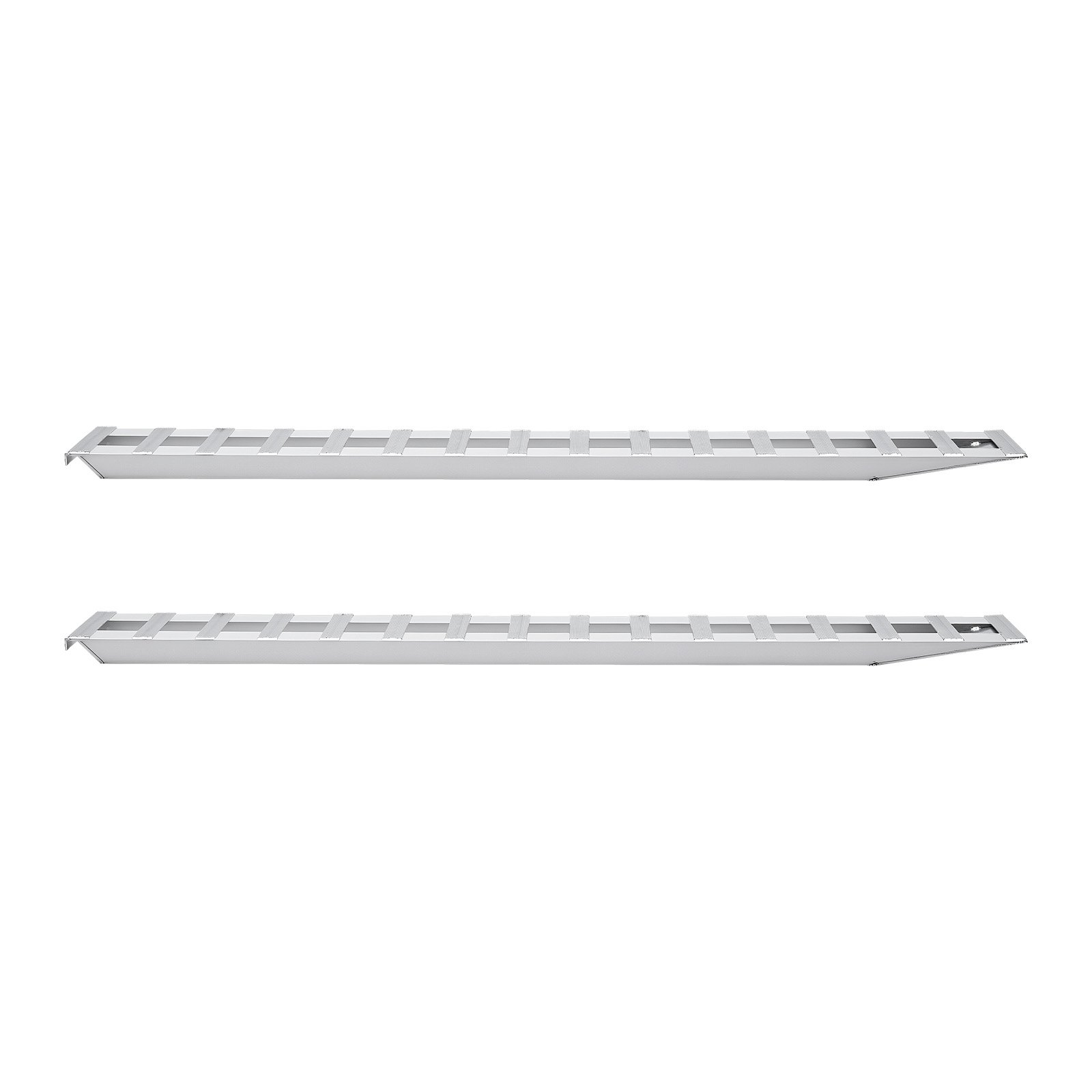 VEVOR Laadbruggen Aanhangwagenhellingen 2-pack 240 x 38 cm Laadbruggen Gemaakt van aluminiumlegering, 2721,6 kg totale capaciteit, voor karren Landbouwtractoren ATV's Grasmaaiers Motorfietsen Zilver