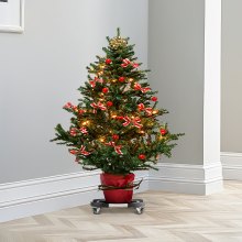 VEVOR Afvalbakwagen met wielen, 15-22,8 inch verstelbare ronde meubelwagen
