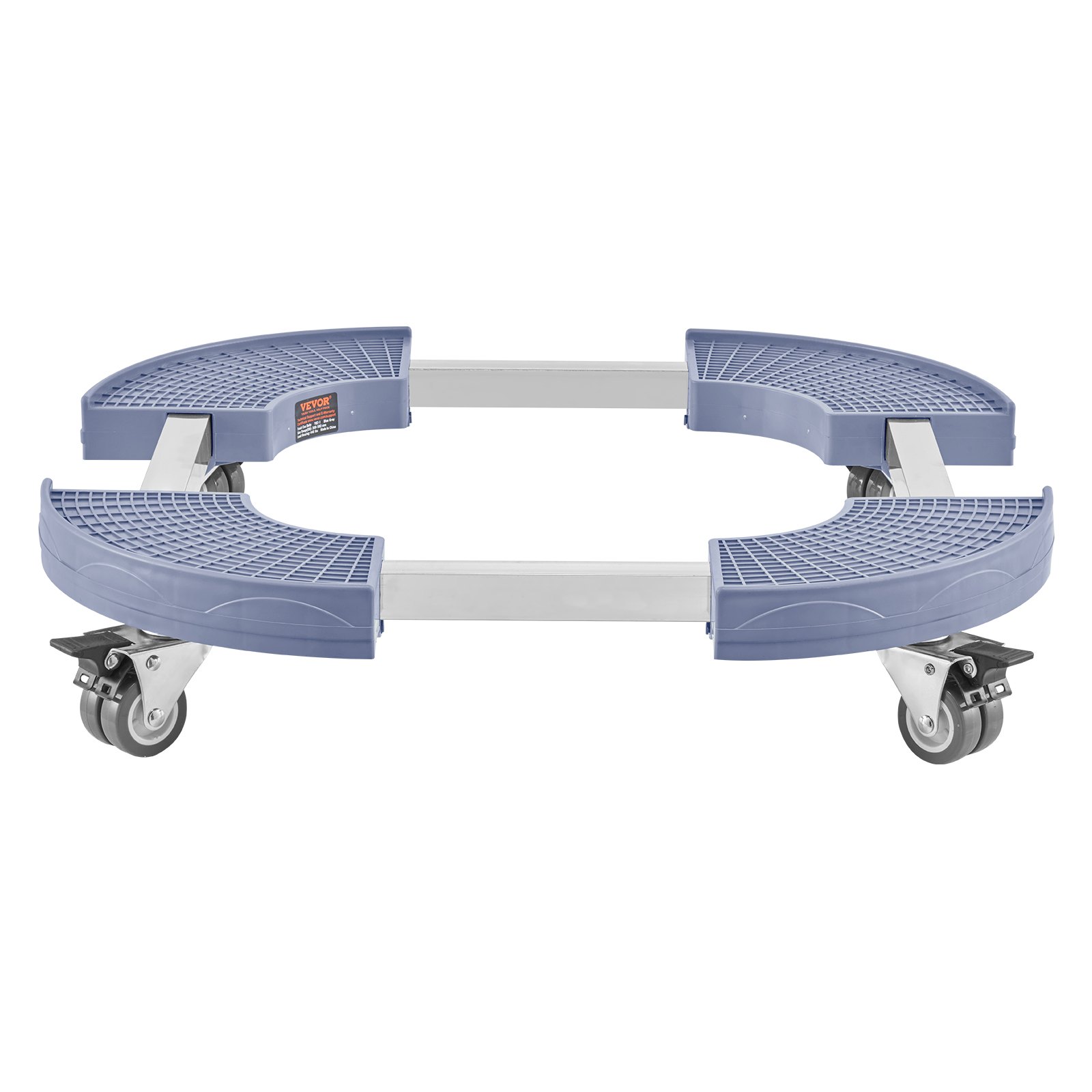 VEVOR Afvalbakwagen met 4 vergrendelbare wielen, laadvermogen 181,4 kg, afvalbakwagen, verstelbaar van 380-580 mm, zware vatenwagen, plantenwagen, multifunctionele rolwagen, blauw