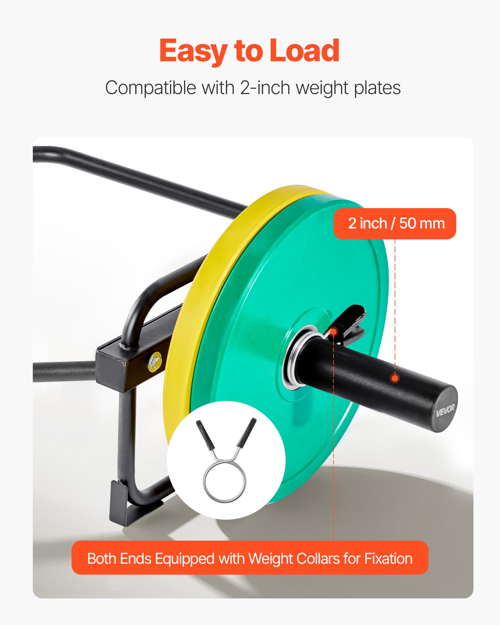 VEVOR Trap Bar Hexagon Dumbbell Halterstang 50 mm 240 kg Laadvermogen, Gewichtheffen en Krachttrainingsapparatuur, Home Gym voor Squats Deadlifts Schouderpers, Zwart