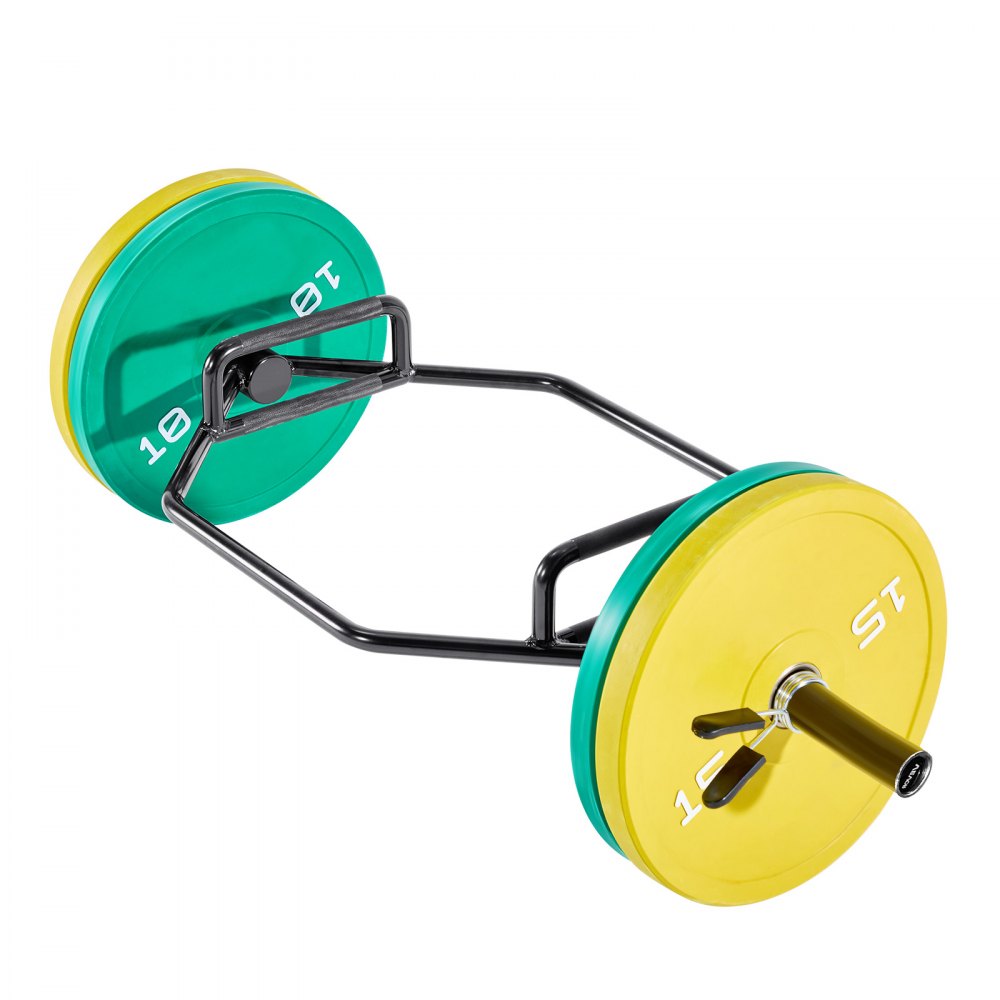 VEVOR Trap Bar Hex Bar, 50mm Hex Barbell, 360 kg Capacity Shrug Bars with Knurled Grips, Weightlifting and Strength Training Equipment, Home Gym for Squats, Deadlifts, Shoulder Presses, Black