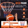 VEVOR Basketball Rim, Wall Door Mounted Basketball Hoop, Heavy Duty Q235 Basketball Flex Rim Goal Replacement with Net, Standard 18" Indoor and Outdoor Hanging Basketball Hoop for Kids Adults