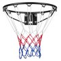 VEVOR basketbalring, ophangring, 485 mm, basketbalnet 595 x 485 x 120 mm, getest op kwaliteit en veiligheid, geschikt voor binnen en buiten, universeel, stevige basketbalring, oranje