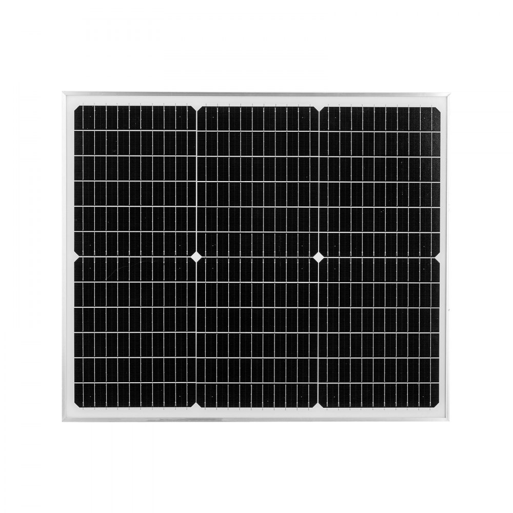 VEVOR 12V 50W monokristallijn zonnepaneelset met geüpgradede MPPT-controller voor auto, boot, camper, aanhanger, plat dak (montagebeugel niet inbegrepen)