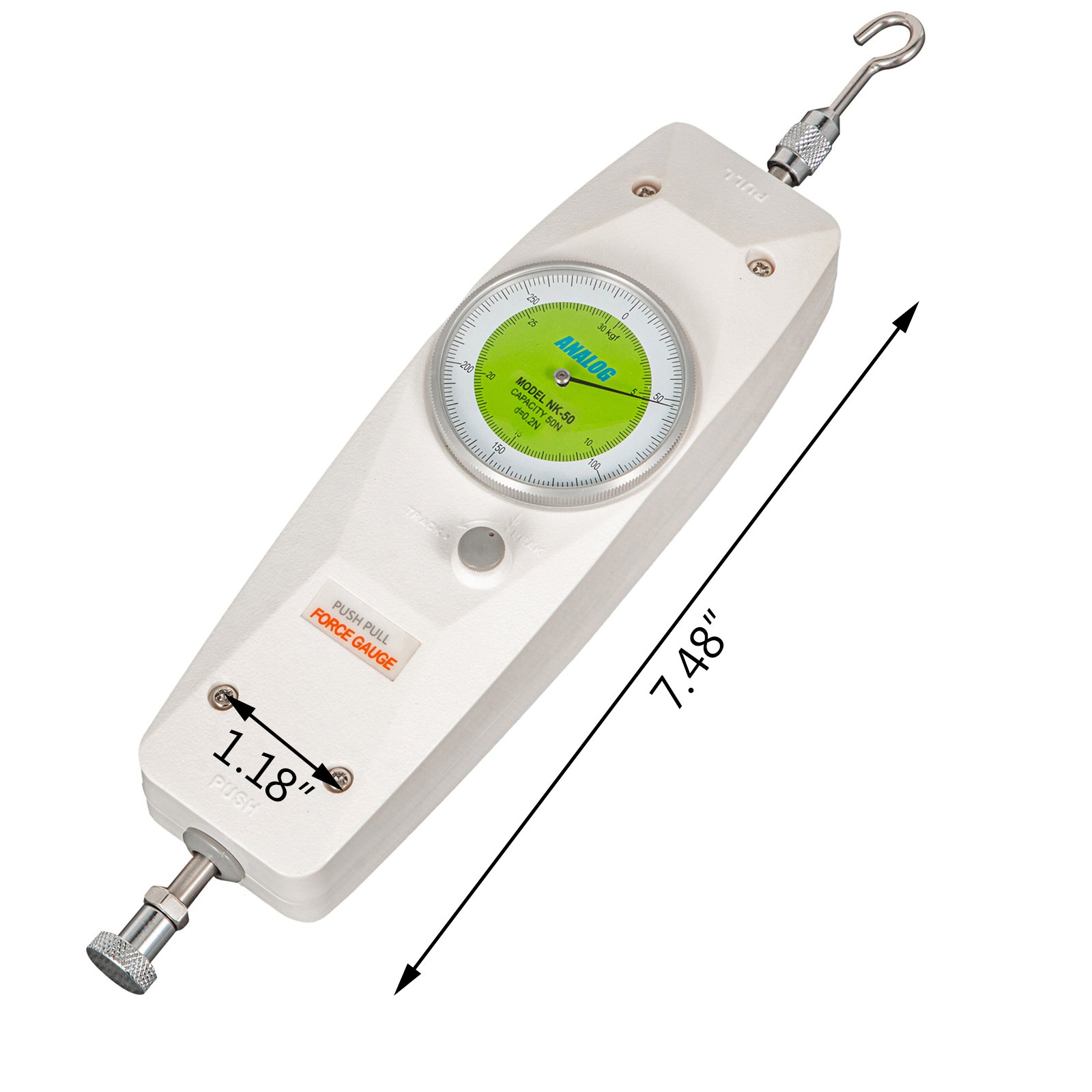 Vevor Pointer Push Pull Krachtmeter, Analoge Dynamometer Krachtmeter 50n / 5kg
