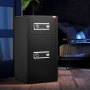 VEVOR Double Doors 5.5 cu.ft Safe Box with Key Lock & Password, Safe Lock Box with Fireproof Bag, Key Rack, LED Light, 2 Height Adjustable and Removable Divider and 1 Cabinet for Money, Documents, Jewelry and Valuables, Black