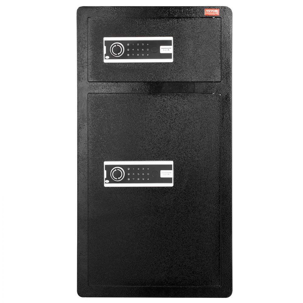VEVOR Safe met brandwerende geldzak, kluis met dubbele deur (204 L), 2 in hoogte verstelbare scheidingswanden, digitale meubelkluis met sleutel, code, kluis voor geld, sieraden, waardevolle spullen, zwart
