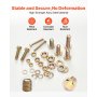VEVOR 906 Pcs Bolts and Nuts Assortment Kit, Metric Machine Screws and Flat Washers, Alloy Steel M4/M5/M6/M8 Multiple Size, for Equipment Assembly, Vehicle Grade 8.8 Gold-Plated Galvanized