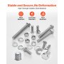 VEVOR 246 Pcs Bolts and Nuts Assortment Kit, Imperial Screws and Flat Washers, Stainless Steel 1/4-20,5/16-18,3/8-16, Spring Lock Washers for Furniture / Equipment /Vehicle Assembly with Case