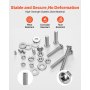 VEVOR 1110 Pcs Bolts and Nuts Assortment Kit, Imperial Machine Screws and Flat Washers, Stainless Steel 10-24,8-32,2-56,6-32,4-40, for Furniture /Equipment/Vehicle Assembly, Silver