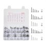 VEVOR 1110 Pcs Bolts and Nuts Assortment Kit, Imperial Machine Screws and Flat Washers, Stainless Steel 10-24,8-32,2-56,6-32,4-40, for Furniture /Equipment/Vehicle Assembly, Silver