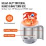 VEVOR Refrigerant Recovery Tank, 30 LBS Capacity, 400 psi Portable Cylinder Tank with Y-Valve for Liquid/Vapor, High-sealing Recovery Can for R22/R134A/R410A, Orange+Gray