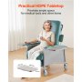VEVOR Geri Chair Recliner, 4-Position Reclining Geri Chair, Trendelenburg Medical Recliner Chair with 4 Wheels, Soft Padded Seat & 2 Trays for Hospital, Nursing Home, Geriatric Home Care