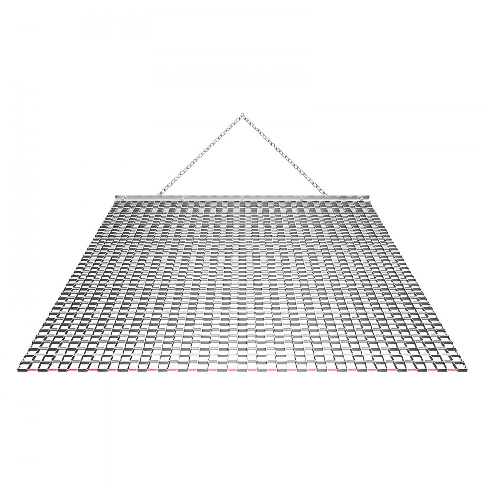 VEVOR getrokken eg, 122x122 cm, weide-eg, akker-eg gemaakt van gegalvaniseerd staal met sleepketting, aanbouwdeel voor ATV's, UTV's en tractoren voor het egaliseren van grindwegen, paden en velden.