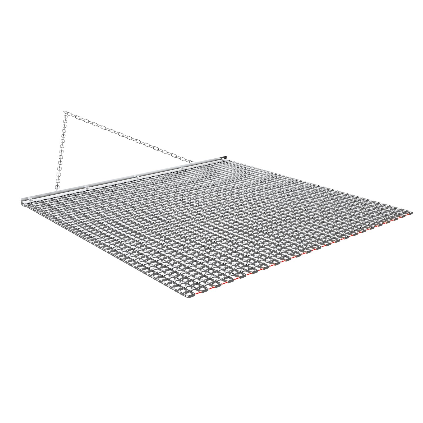 VEVOR eg, 122x122 cm, weide-eg, akker-eg gemaakt van gegalvaniseerd staal met sleepketting, aanbouwdeel voor ATV's, UTV's en tractoren voor het egaliseren van grindwegen, paden en velden.