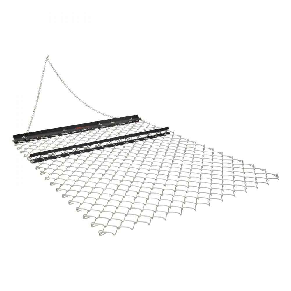 VEVOR getrokken eg, 1520x1240x57mm, kettingeg van Q235-staal, UTV-tractoraanbouwdelen voor het egaliseren van landschappen of het voorbereiden van gazons, weideeg voor grindopritten, boerderij, veldtuin