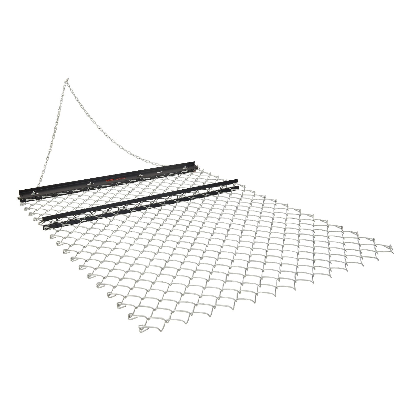 VEVOR getrokken eg, 1520x1240x57mm, kettingeg van Q235-staal, UTV-tractoraanbouwdelen voor het egaliseren van landschappen of het voorbereiden van gazons, weideeg voor grindopritten, boerderij, veldtuin
