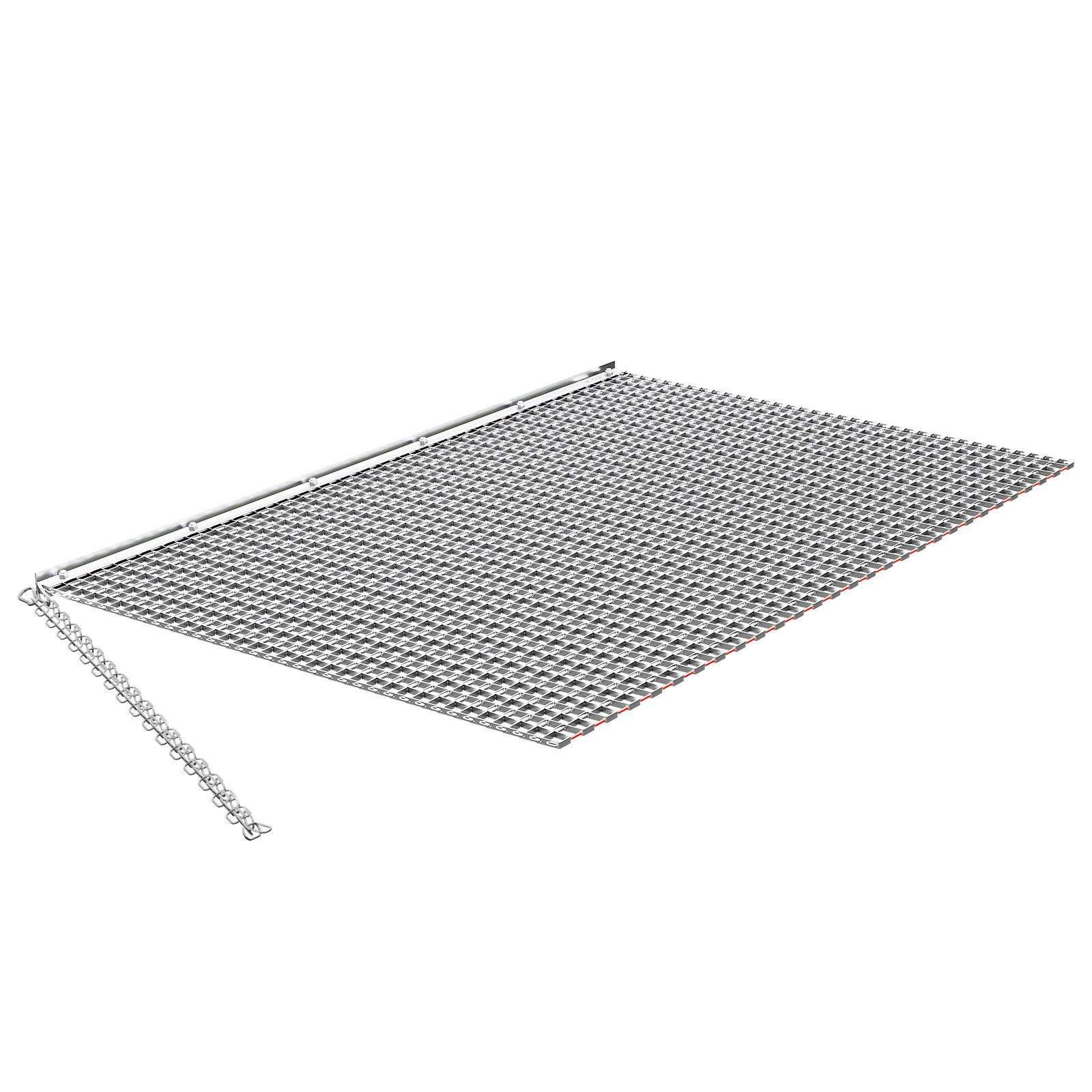 VEVOR getrokken eg 1830x914 mm, weide-eg, akker-eg gemaakt van gegalvaniseerd staal met sleepketting, aanbouwdeel voor ATV's, UTV's en tractoren voor het egaliseren van grindwegen, paden en velden.