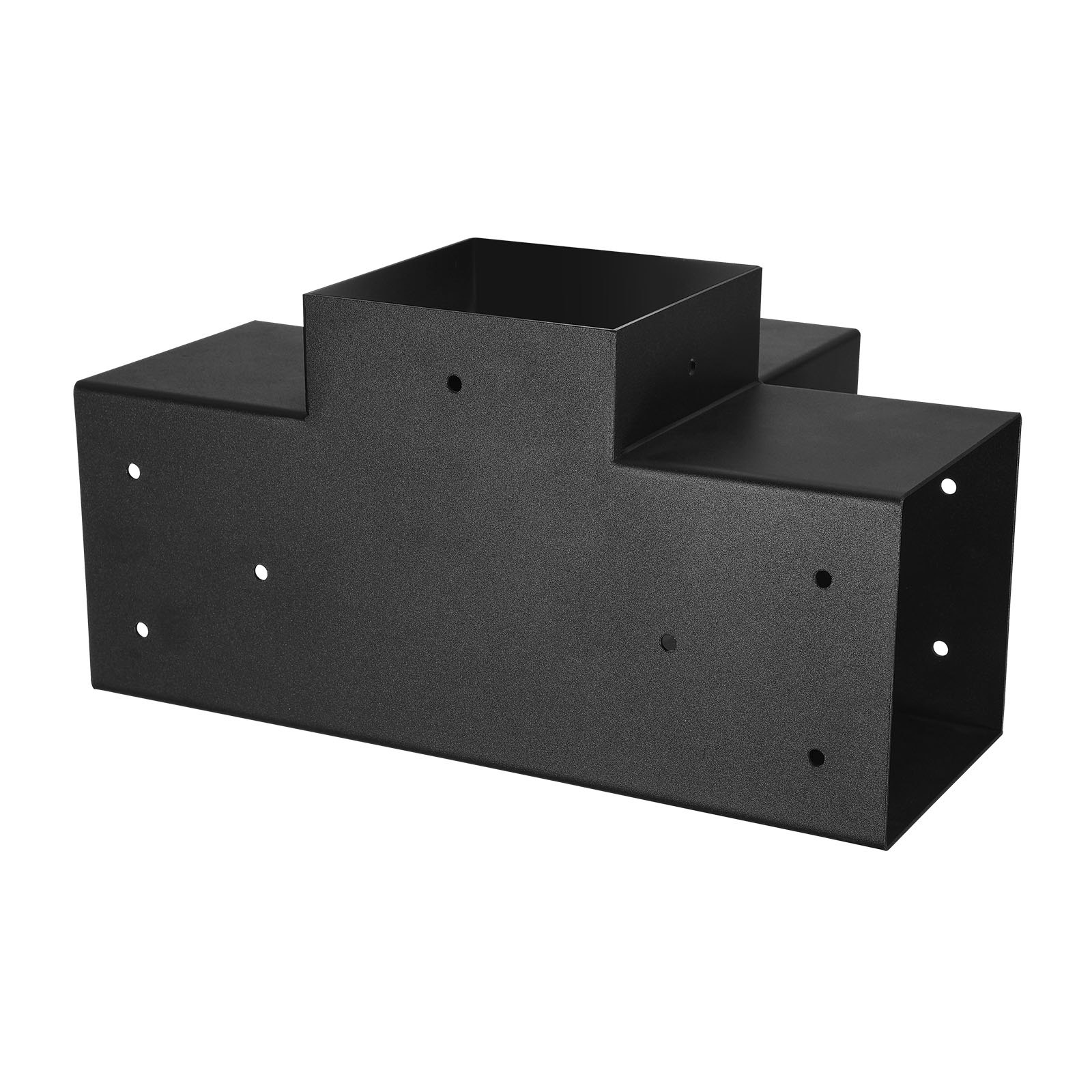 VEVOR set van 4 paalverbinders van 2 mm dikke staalplaten, paalhoek pergola hoekverbinder, houtverbinder 90° bootconstructie hoekbeugel, houten balk prieelbeugelset 390 x 270 x 202 mm