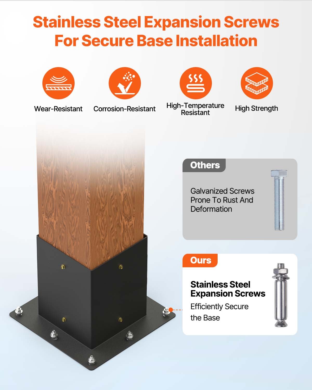 VEVOR Pergola Bracket Kit, 4x4 Inch (Inner Size 3.5x3.5), 2 Pcs 4-Way Heavy Duty Corner Bracket Woodworks DIY Post Base Kit, Easy Installation Wooden Beams for Gazebos, Patio Pergolas, Log Cabin