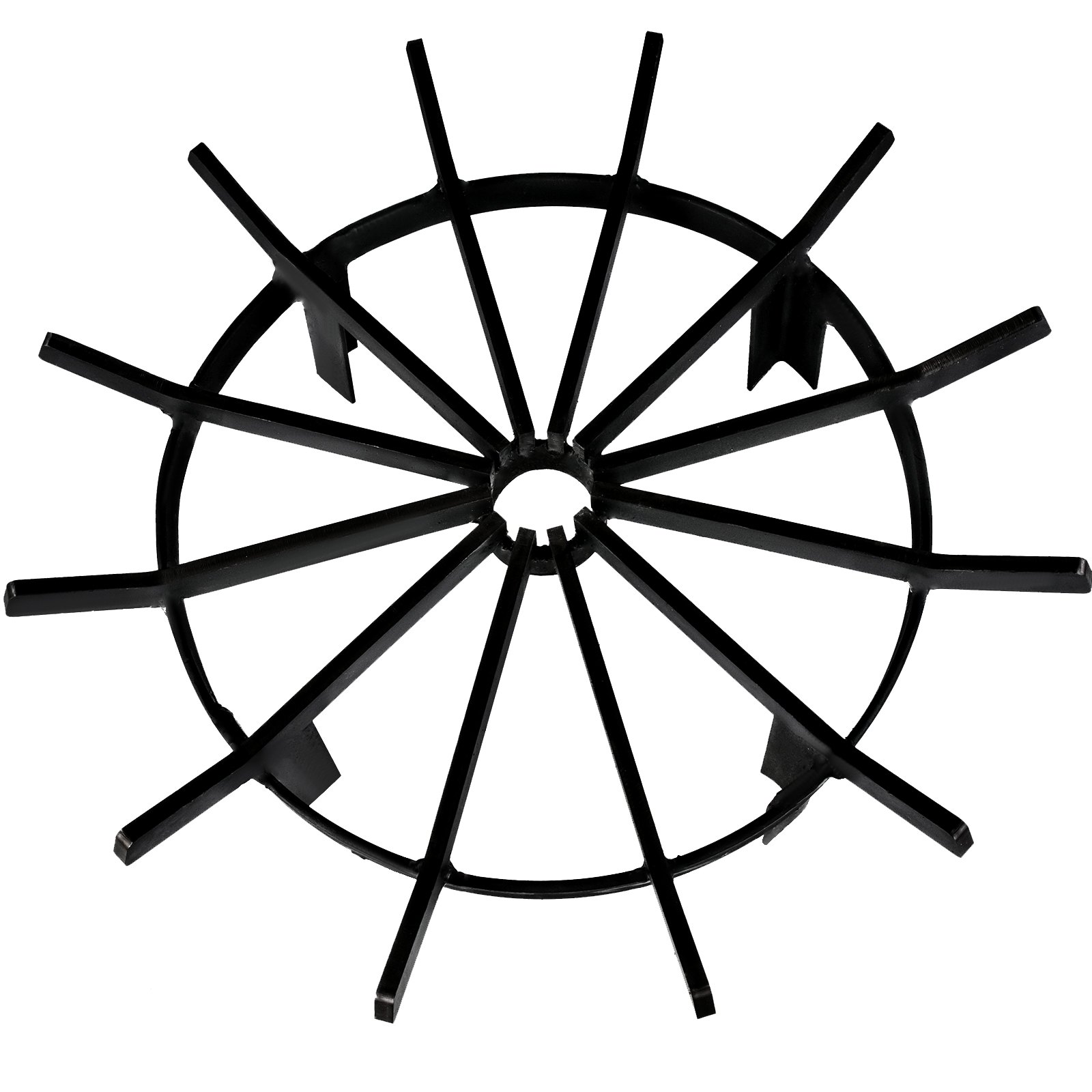 VEVOR Vuurrooster 20inch Vuurplaatsrooster Rond Gietijzer Vuurplaats Wielen