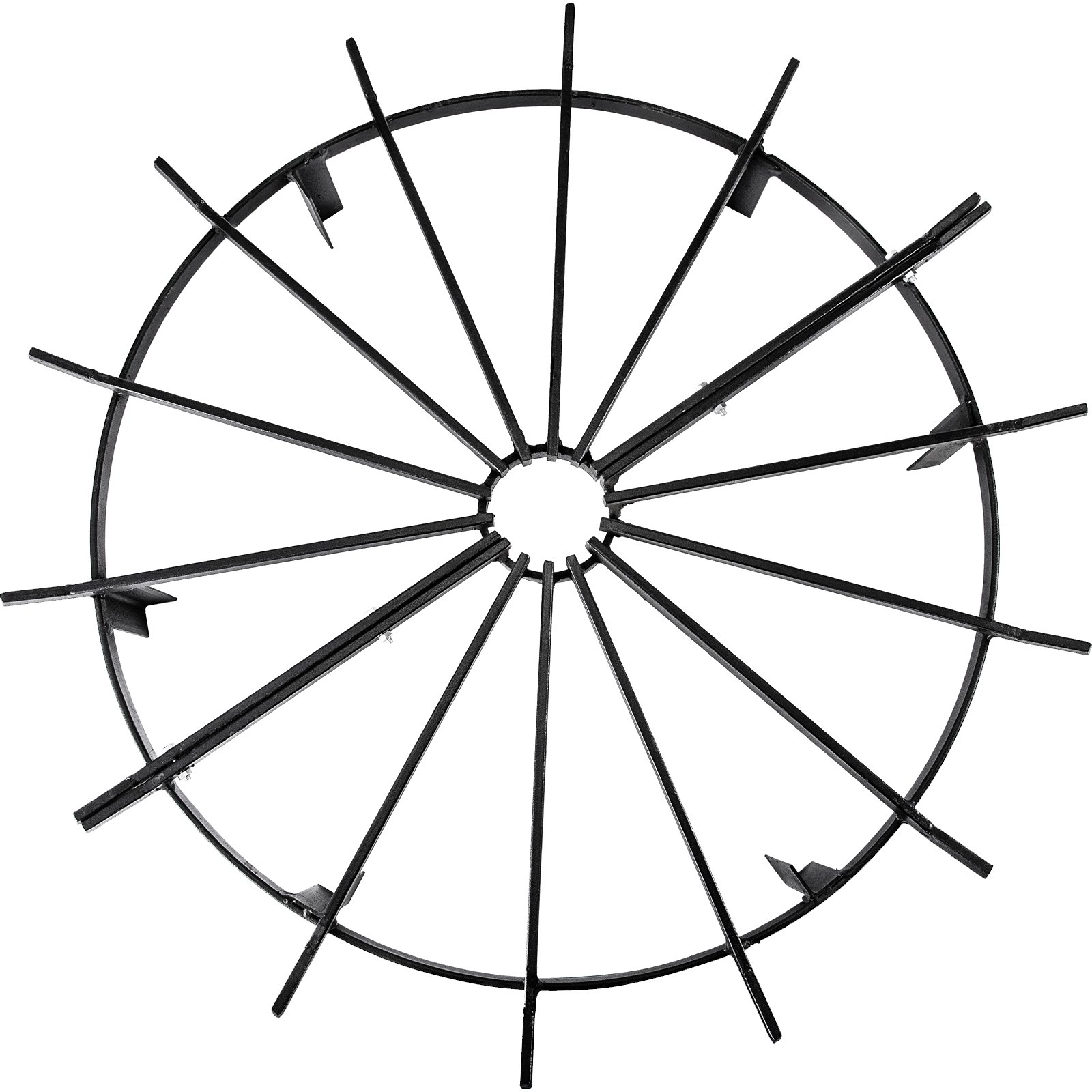 Wheel Fire Grate 32-Inch Diameter Fire Pit Log Grate With 4-Inch High Log Bed Fire Pit Grate Round 3/4-Inch Thick Spokes Fire Pit Wheels 3/8 x1 Inch Support Ring Fire Pit Grates Round, Steel