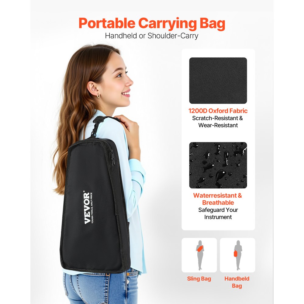 VEVOR Glockenspiel, 27-tonig, professioneel xylofoon-percussie-instrument, met SPCC-toetsen en metalen toetsen, inclusief 4 kloppers, draagtas, muziekinstrument voor beginners, muzieklessen