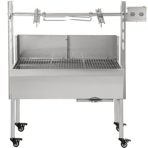 25w 132 Lbs Stainless Lamb Bbq Roaster Rotisserie Spit Wind Shield Machine Bearing