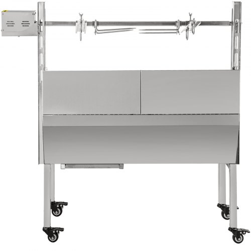 25w 132 Lbs Stainless Lamb Bbq Roaster Rotisserie Spit Wind Shield Machine Bearing