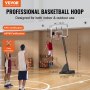 VEVOR basketball hoop for indoor and outdoor use, easy assembly, astm and cpc certified.