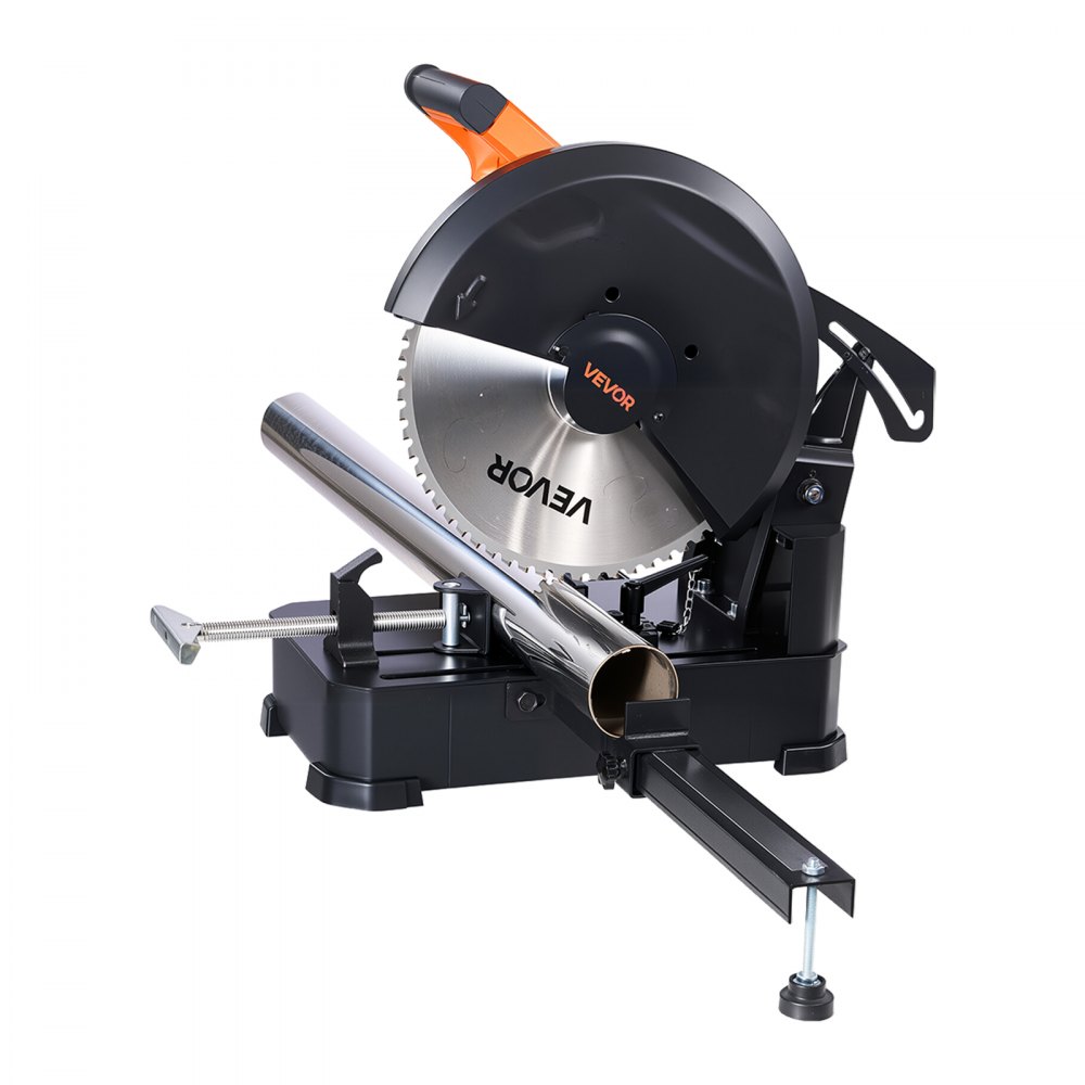 VEVOR verstekzaag met 355 mm roestvrijstalen koudzaagblad, 3500 W borstelloze motor en 750-1200 tpm, metaalverstekzaag voor vierkante en platte metalen buizen, I-vormig staal
