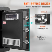 VEVOR Safe Box Lock Beveiliging voor Cash Gun 1,8 kubieke voet thuiskantoor