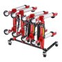 VEVOR Car Dolly Rack, Storage Rack with 360° Rotatable Wheels, Hydraulic Ratchet Trolley Jack Stand Organizer, Jack Stands Holder Storage Rack, 4-Dolly Capacity, Compatible with Most Dollies