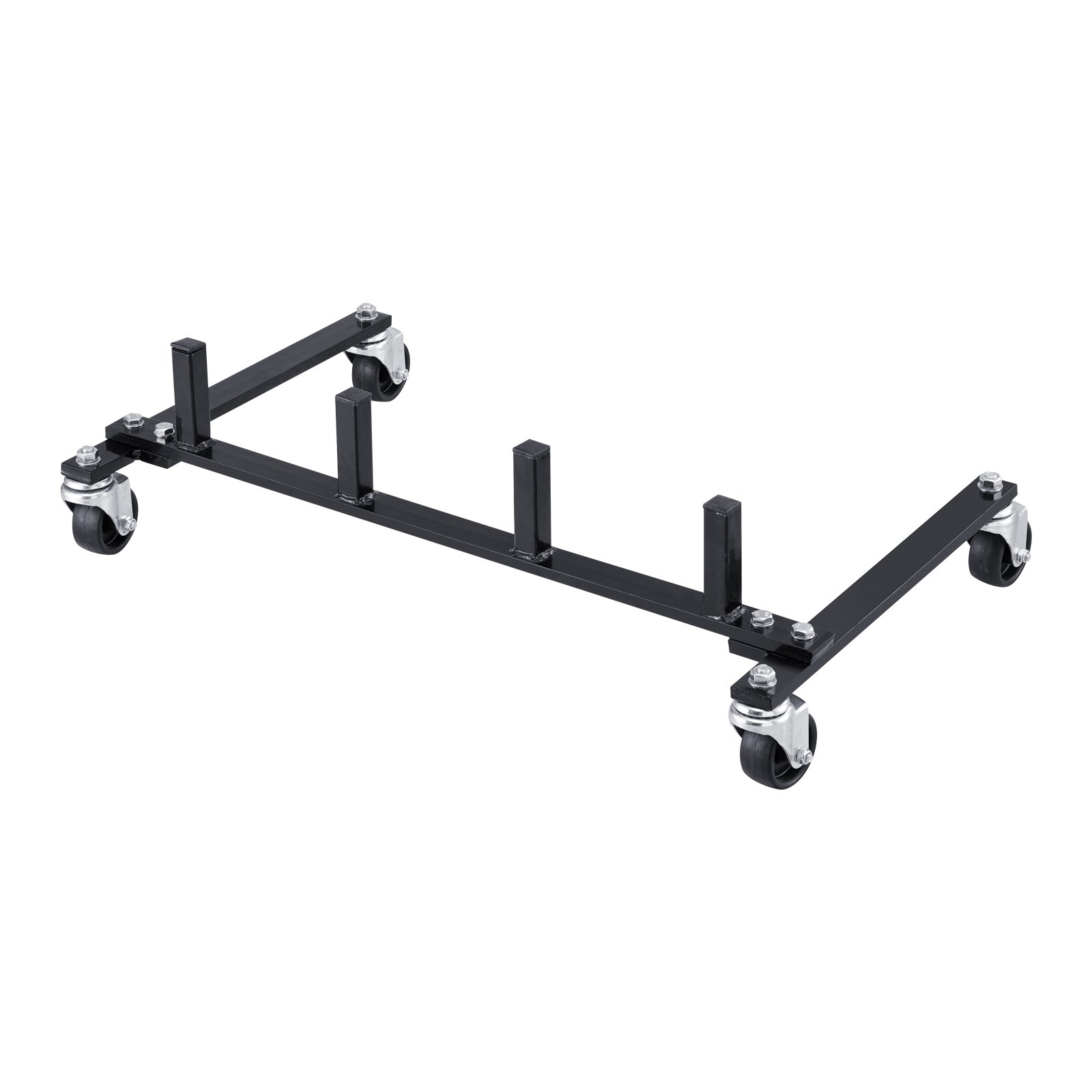 VEVOR Car Dolly Rack, Storage Rack with 360° Rotatable Wheels, Hydraulic Ratchet Trolley Jack Stand Organizer, Jack Stands Holder Storage Rack, 4-Dolly Capacity, Compatible with Most Dollies