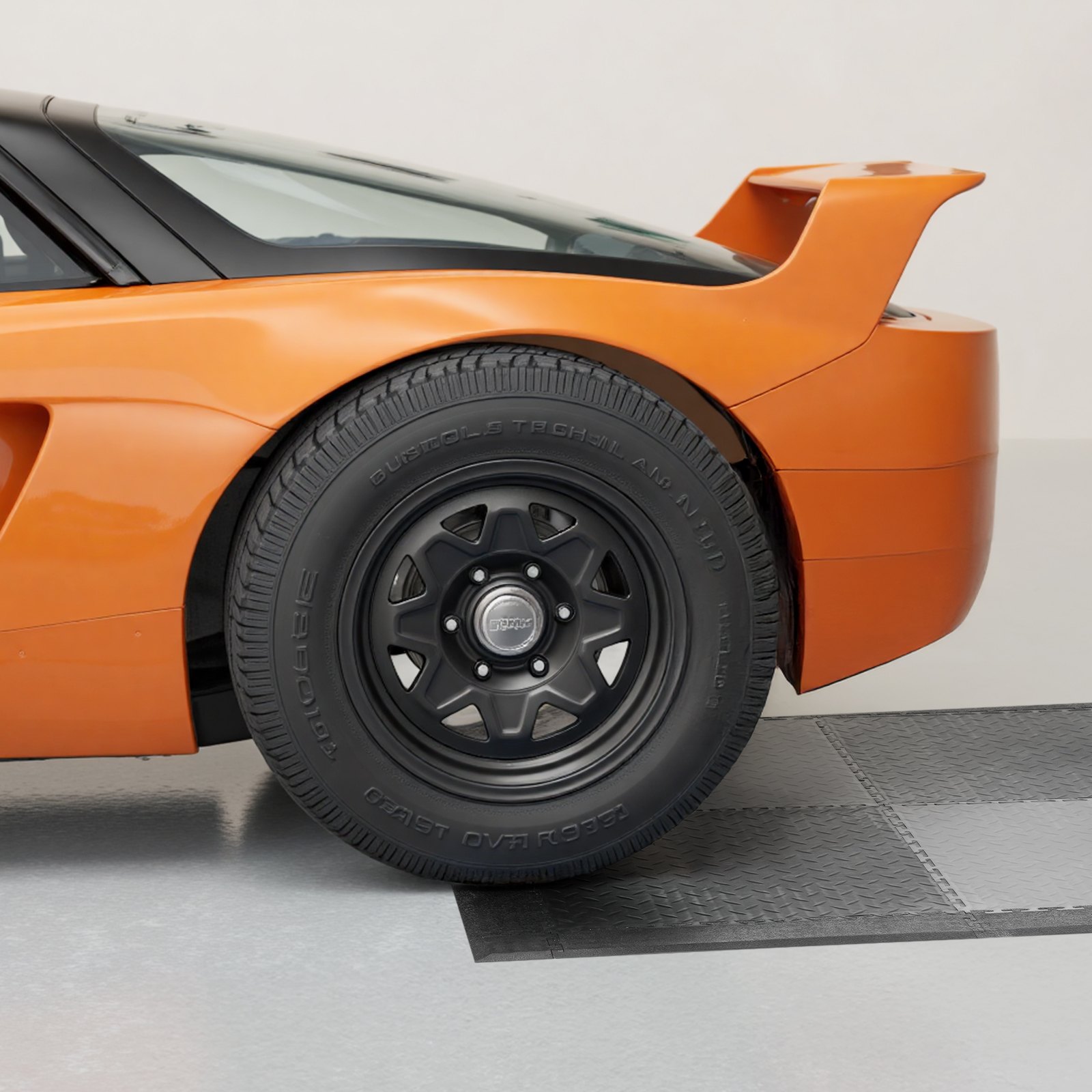 VEVOR Garagevloerrandafwerking, vrouwelijk, set van 15 stuks, in elkaar grijpende modulaire garagevloerranden van PP, alleen compatibel met de verbeterde 6-lock garagematten van VEVOR, zwart