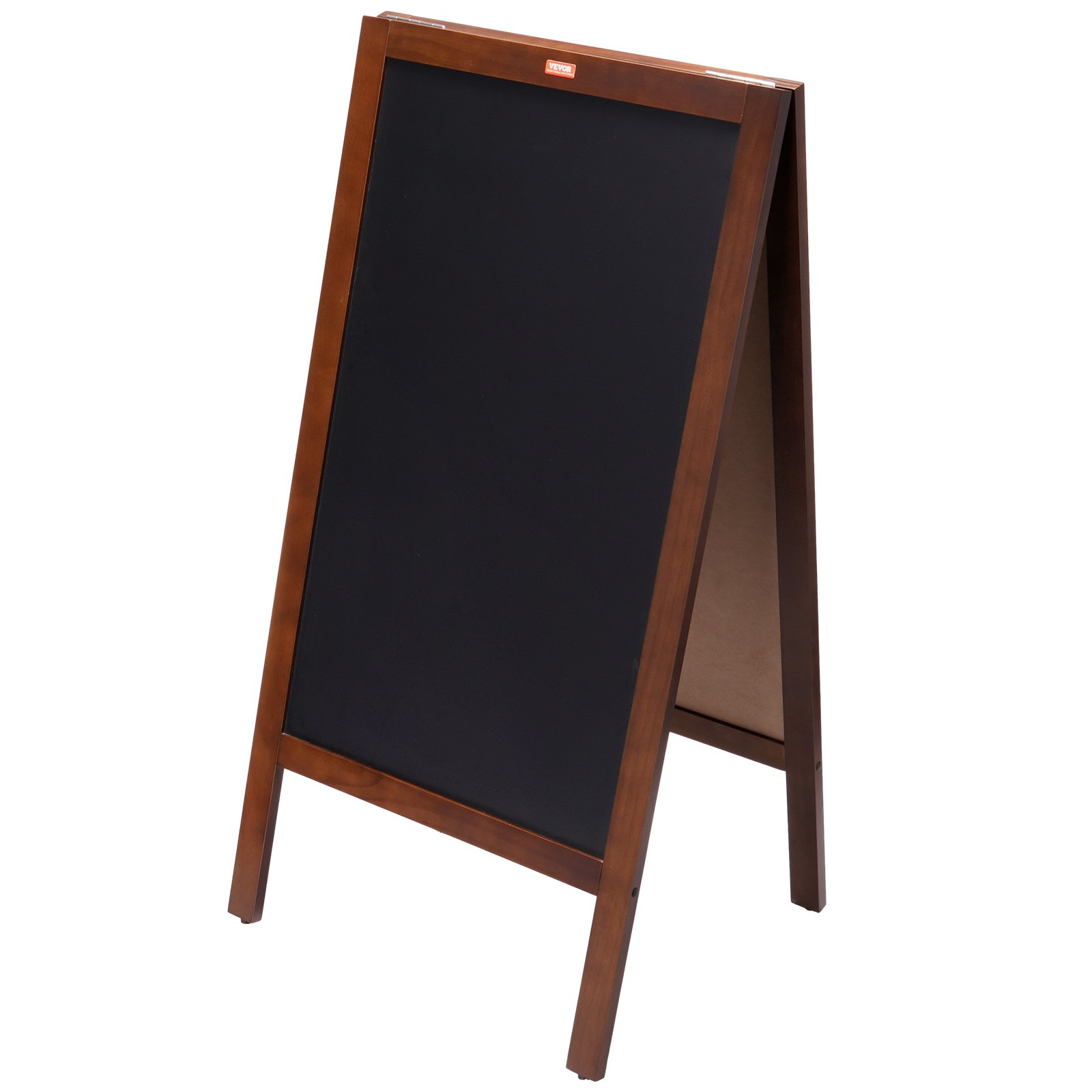 VEVOR klantenstopper reclamedisplay met houten frame 508 x 1016 mm, reclameborddisplay 432 x 750 mm menubord bruin inclusief 8 krijtstiften om met krijt te beschrijven voor restaurants, bars, etc.