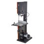 VEVOR lintzaag, zaagbreedte 457 mm, lintzaag met 2240 W motor (3 pk), maximale zaaghoogte 406 mm, gietijzeren tafel van 690 x 510 mm, met 360° werkverlichting, verstekgeleider, parallelgeleider.