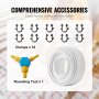 VEVOR aluminium composietbuis, aluminium meerlagencomposietbuis, 100 m, wit, PEX buis, aluminium meerlagencomposietbuis, MV buis, meerlagenbuis, ideaal voor vloerverwarming en radiatoraansluiting, aluminium composietbuis