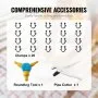 VEVOR aluminium composietbuis, aluminium meerlagencomposietbuis, 200 m, wit, PEX buis, aluminium meerlagencomposietbuis, MV buis, meerlagenbuis, ideaal voor vloerverwarming en radiatoraansluiting, aluminium composietbuis
