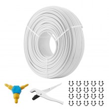 VEVOR aluminium composietbuis, aluminium meerlagencomposietbuis, 200 m, wit, PEX buis, aluminium meerlagencomposietbuis, MV buis, meerlagenbuis, ideaal voor vloerverwarming en radiatoraansluiting, aluminium composietbuis