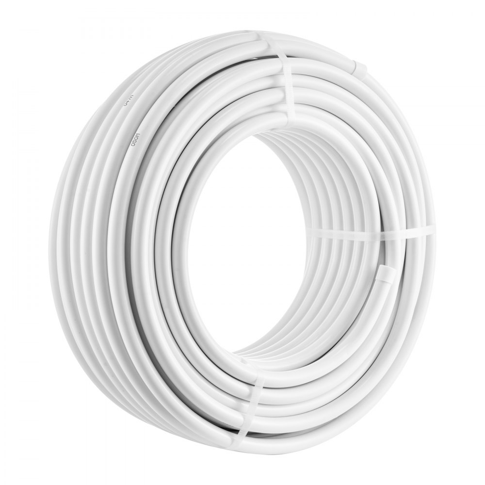 VEVOR aluminium composietbuis aluminium meerlaagse composietbuis 50 m witte PEX-buis aluminium meerlaagse composietbuis MV-buis meerlaagse buis ideaal voor vloerverwarming en radiatoraansluiting aluminium composietbuis