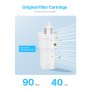 VEVOR Waterfilter Vervanging met 0,3 L/min Debiet voor Kannen en Dispensers (3-pack) BPA-vrij, Gaat 3 maanden mee of 150 L, Vermindert kalkaanslag, lood, chloor, voor Waterfilterkan 6216 Wit