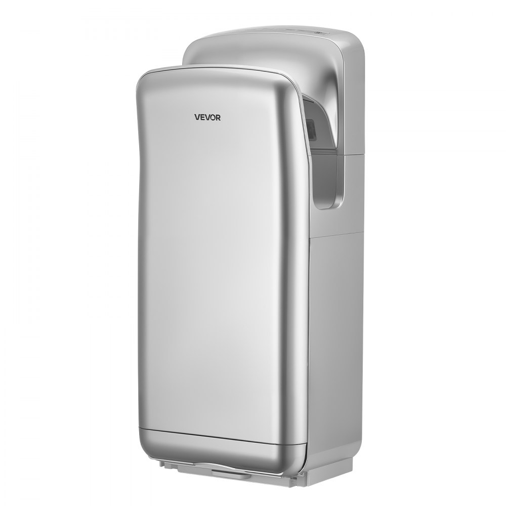 VEVOR verticale handdroger, elektrische handdroger met HEPA-filter, motor van 19000 tpm en dubbele luchtstroom, automatische ABS-wandhanddroger met negatieve ionen voor commercieel gebruik, zilverkleurig
