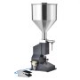VEVOR 5-50ml vulmachine Handmatige vloeistofvulmachine gemaakt van roestvrij staal 304 van voedingskwaliteit Siliconen PTFE compatibel met 500W luchtcompressor Vulmachine voor het vullen van honingolie-essence