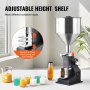 VEVOR 5-100 ml vulmachine Handmatige vloeistofvulmachine gemaakt van roestvrij staal 304 van levensmiddelenkwaliteit Siliconen PTFE vulmachine Incl. twee spuitmonden 4 mm / 8 mm ideaal voor het vullen van honingolie-essence