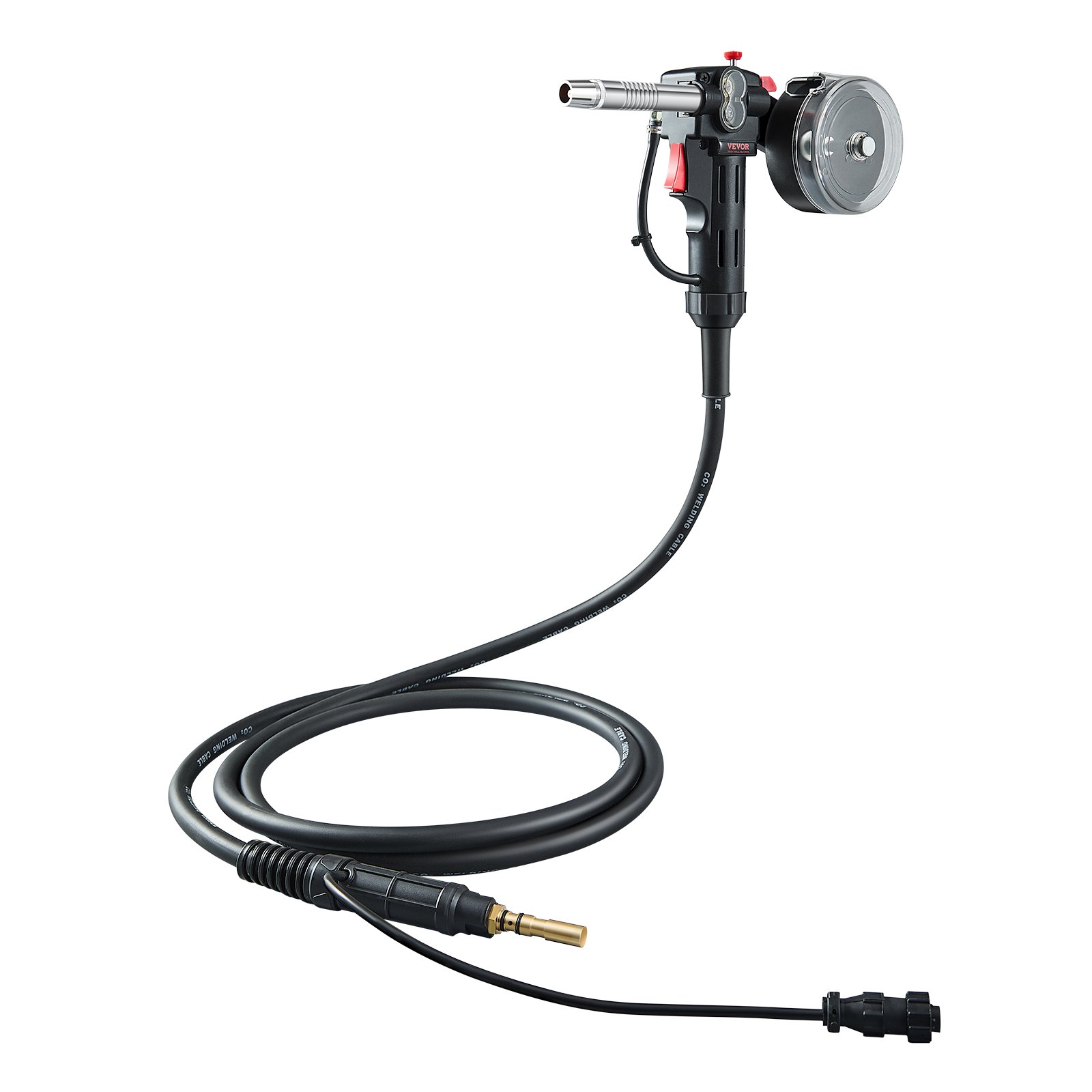 VEVOR 100Amp Spool Gun with 10FT Cable, Compatible with Hobart Handler 210 MVP Mig Welders, Suitable for 0.023", 0.030" and 0.035" Flux Core/Solid/Aluminum Welding Wires
