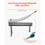 VEVOR Guillotine Shear, 1000 mm Bed Width Benchtop Cutter, Manual Hand Plate Shear for Metal Sheet Processing, with Q235 Material, High Precision, Stand, for PCB, Aluminum, Steel, Copper, Plastic